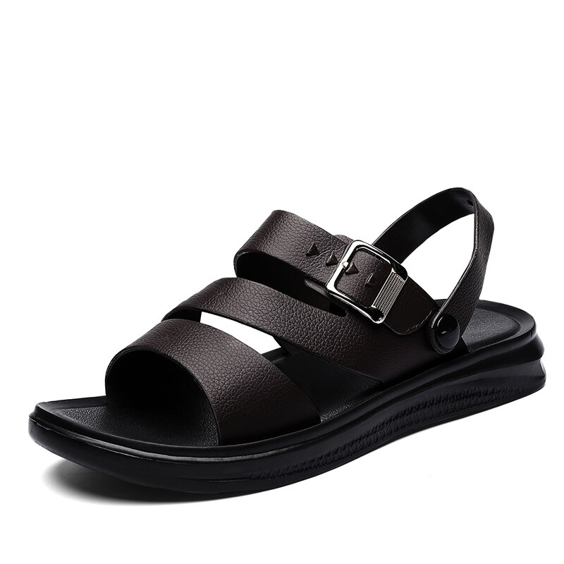 Men Sandals Hole Water Shoes Summer Sandals Men Rubber Clogs for Men Slippers EVA Men's Water Shoes Adulto Cholas Hombre: Brown / 9