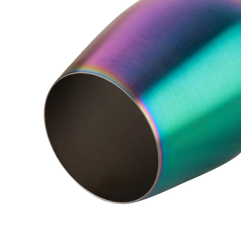 Vin dricksglas flerfärgad regnbåge iriserande hushållsstam 304 rostfritt stål enkellager färgpläterad stor mage e