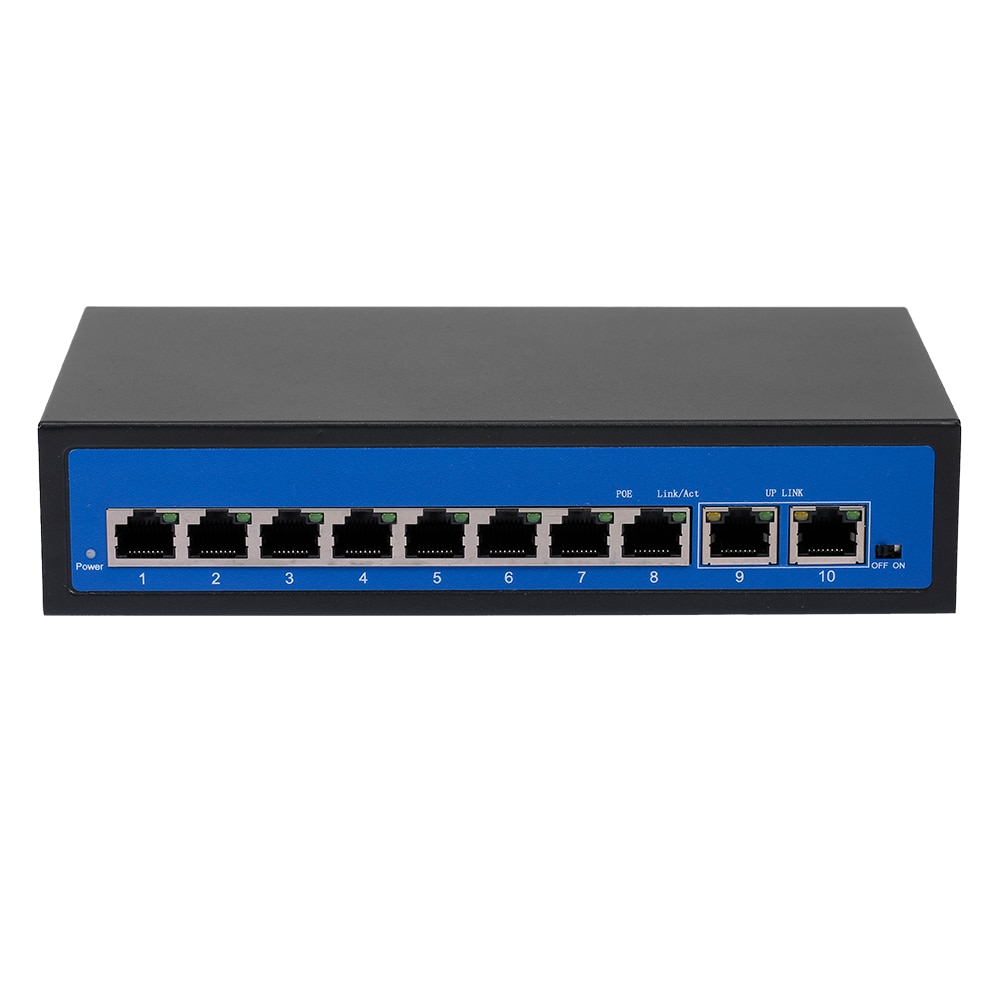 + 2BZDN-X 8 + 2 commutateurs POE, 8 ports Ethernet, 2 ports Ethernet, 2.0Gbps pour caméra IP sans fil, prise AP US