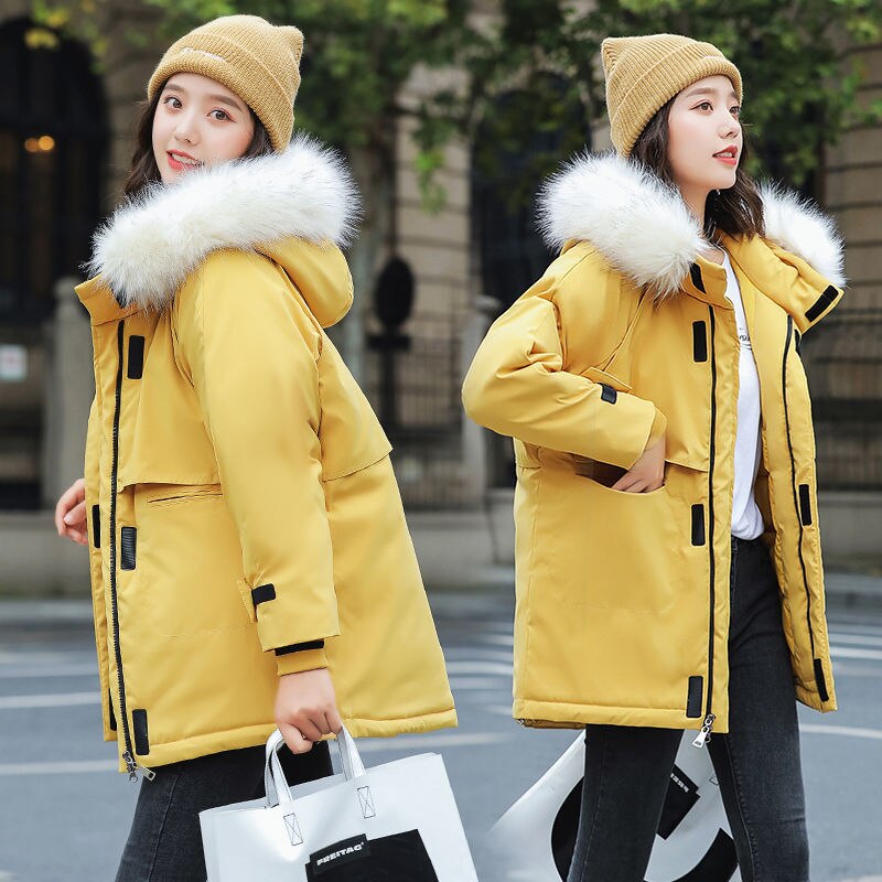 Winter Parka Jas Vrouwen Mode Hooded Down Katoenen Jas Jas Vrouw Warme Katoen Jassen Casual Losse Winterjassen Vrouw Parka