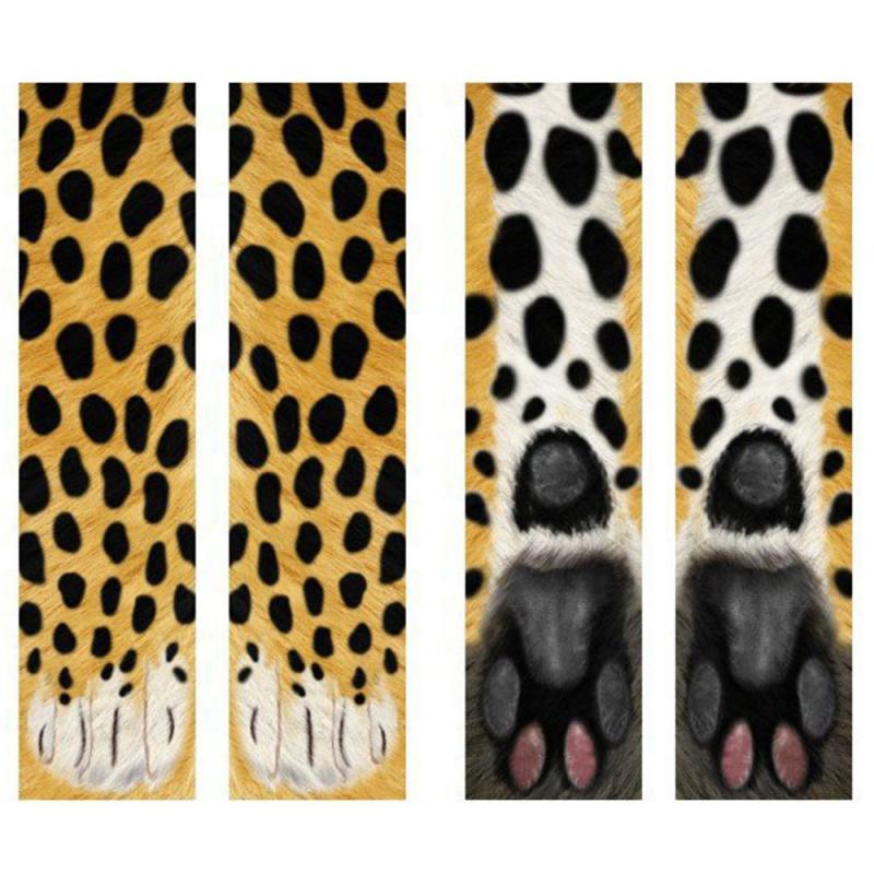 Zachte Casual Leuke Katoenen Dier Voeten Gesimuleerde Sokken Unisex Volwassen 3D Dieren Paw Print Lange Sokken: 11