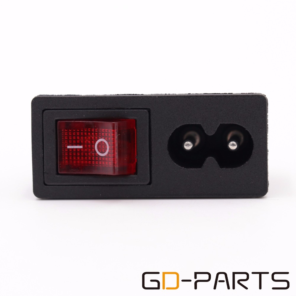 1PC IEC 320 C8 MAINS AC Power Socket Elektrische plug netsnoer inlaat Stopcontact Met ON OFF Rocker schakelaar CCC CE