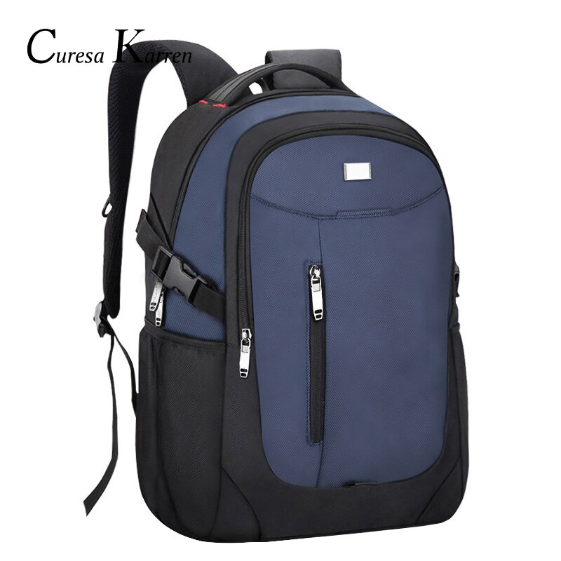 large capacity usb interface business school backpack for man: X6003-Blue upgrade