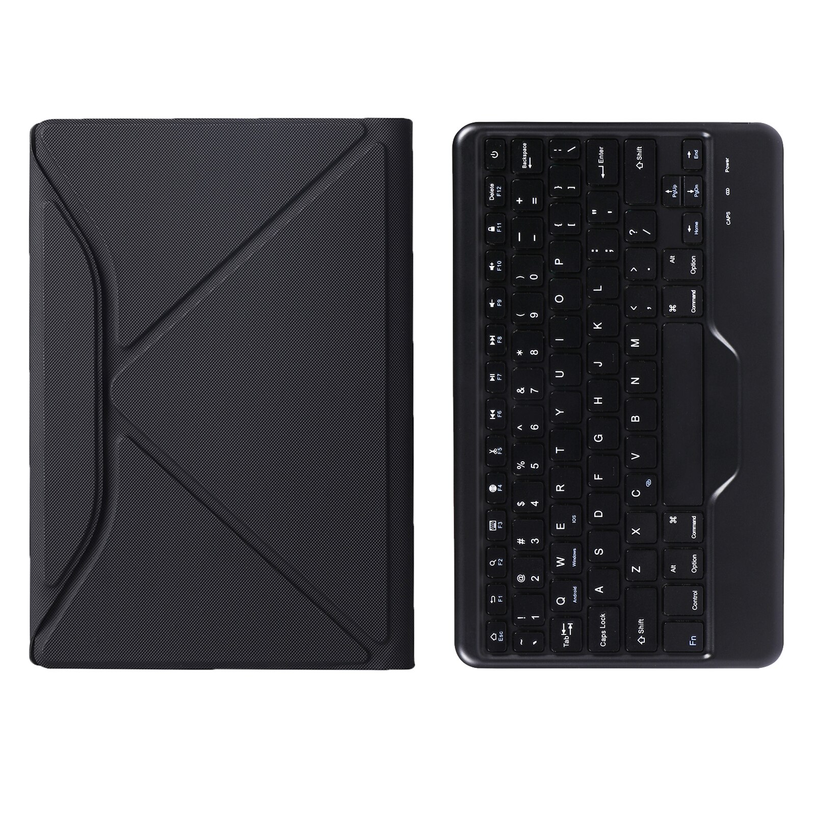 Clavier de tablette pour Samsung Tab A7 SM-T500 10.4 pouces, compatible Bluetooth 3.0, type-c avec étui en similicuir: Black