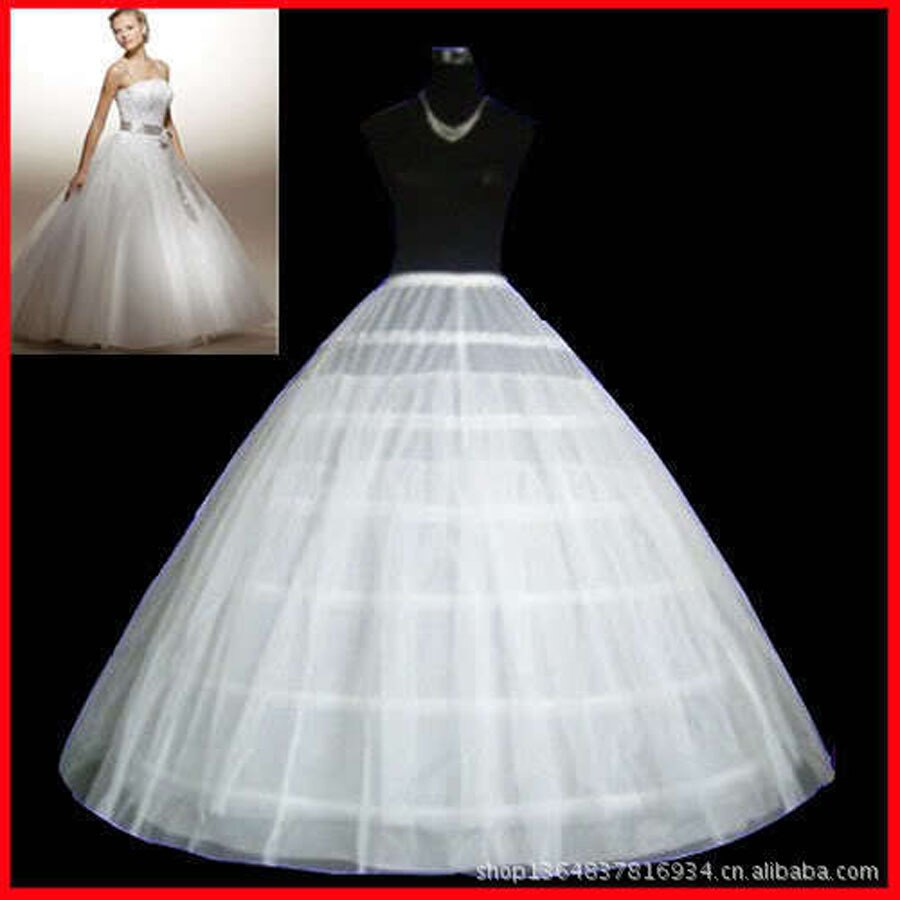 Jupon Crinoline, 1 couche de fil, 6 arceaux, sous-jupe pour robe de mariée, en Stock, ,