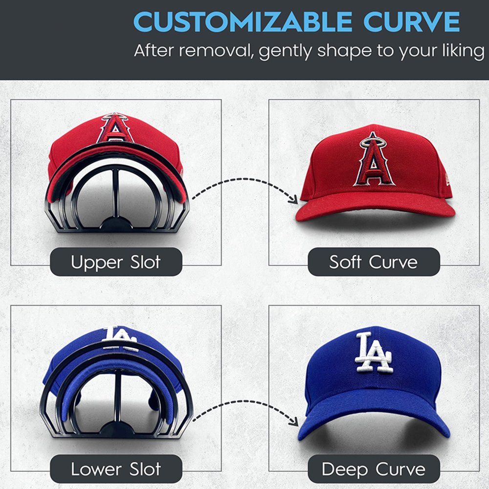 Piegatrice per tesa per cappello da baseball Staffa perfetta per modellare i bordi della fascia curva Comodo design modellante Accessori a forma di semicerchio