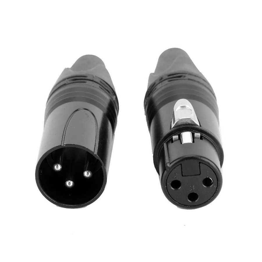5 Pairs 3/4-Pin XLR Plug Audio Socket Adapter For Power Microphone Connector
