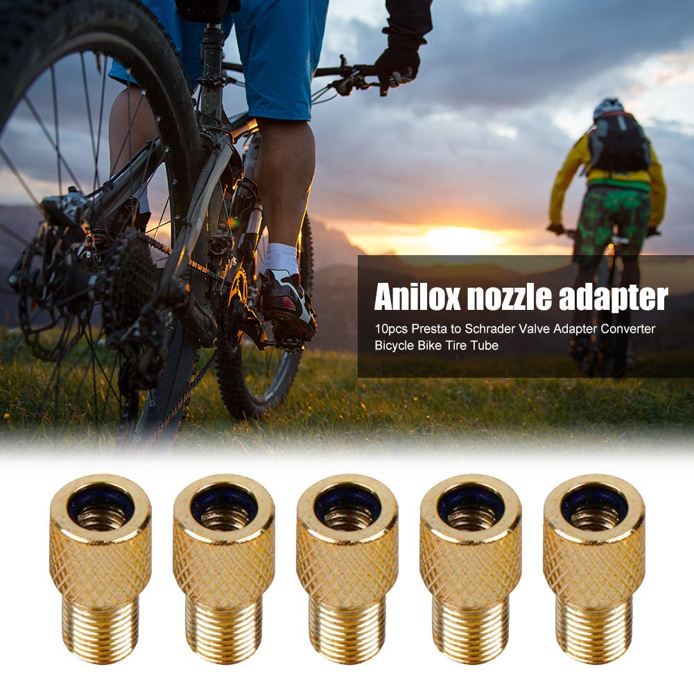 10 stücke Durcheinander Ventil Adapter Pumpe Fahrrad Konvertieren presta Schrader Konverter MTB Rennrad Pumpe Stecker Fahrrad Zubehör