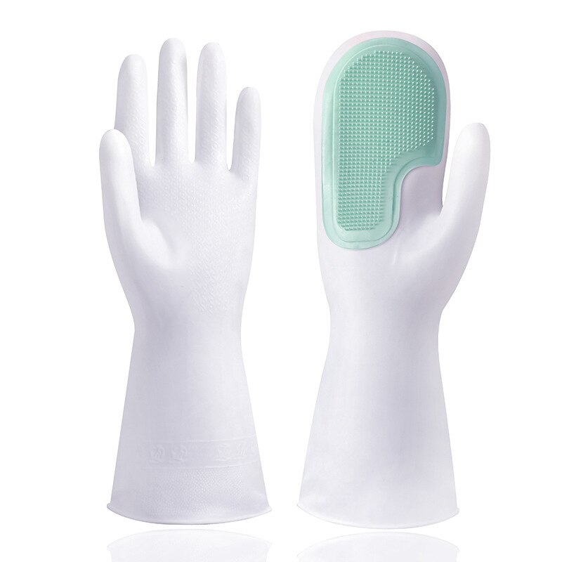 Gants magiques pour épurateur de cuisine, 1 paire, accessoires multi-usages, brosse en silicone, lave-vaisselle, nettoyage d'animaux, cuisson de fruits, cuisson domestique: Green