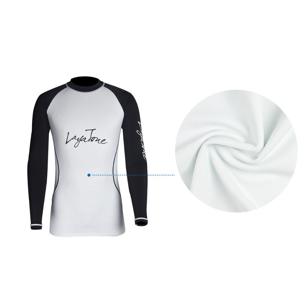 LayaTone Men Rashguard Swimsuit Long Sleeve Surf Shirts Swimwear UV-Protection Rash Guard Top UPF 50+ Beach Wear Swimming Suit