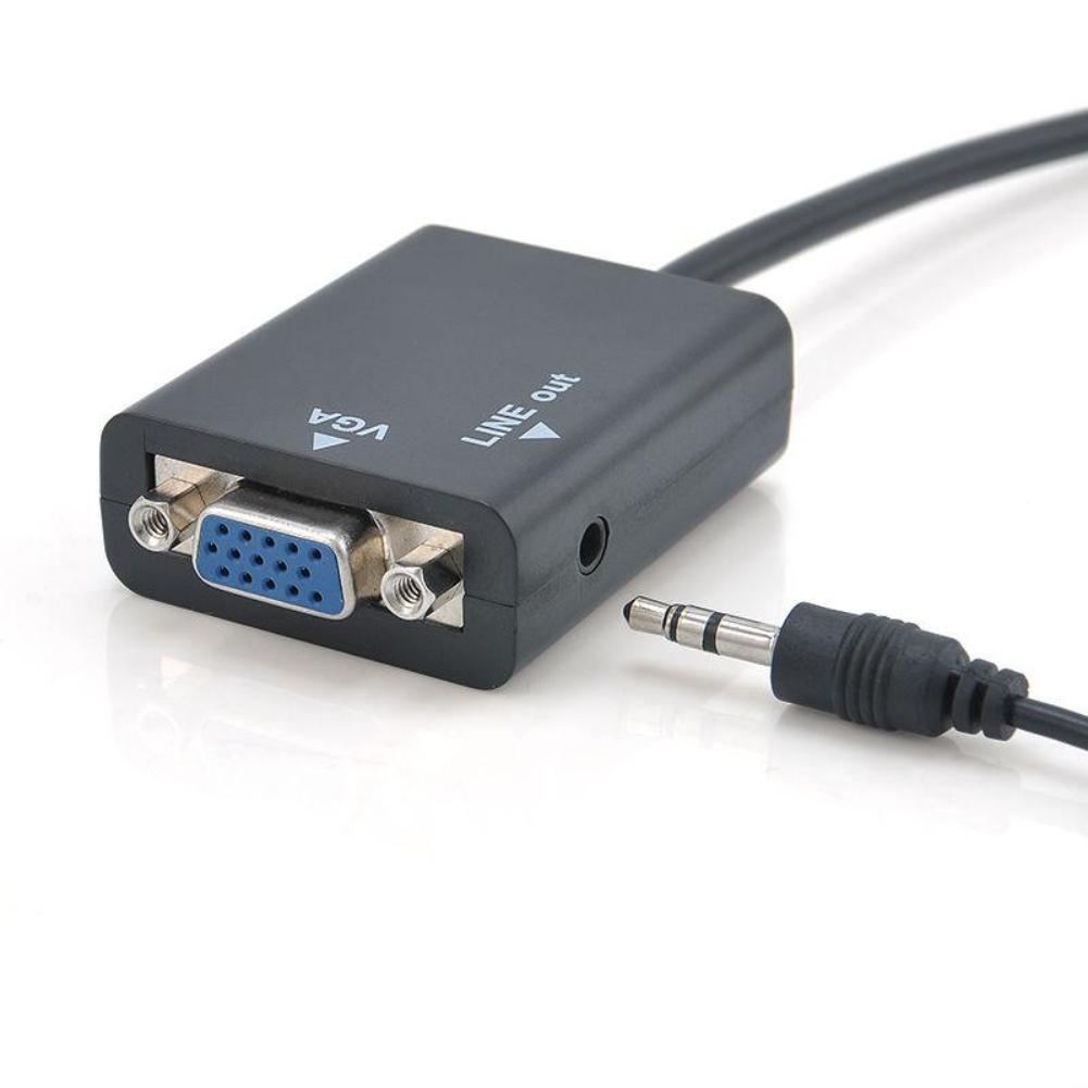 MINI HDMI Male Naar VGA Female Video Converter Adapter HD 1080P Met Audio-uitgang Voor PC DVD HDTV