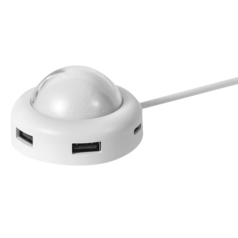 USB Hub 4 Ports Splitter Adapter Multi-Port Cute Light Hub Charger Extender for PC Laptop Phone USB Flash Disk: White