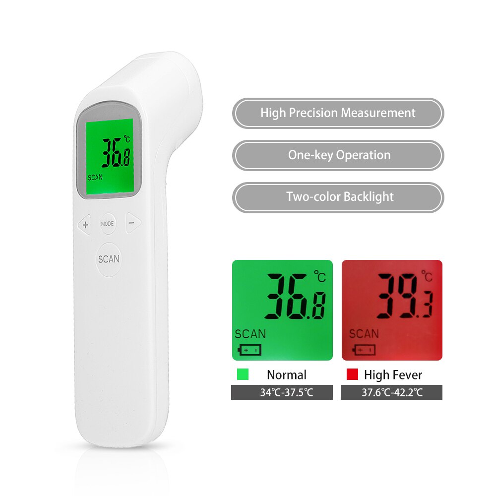 Berøringsfrit infrarødt pandetermometer digitalt termometer temperaturmåling til børn voksne febertermometer: Stil c