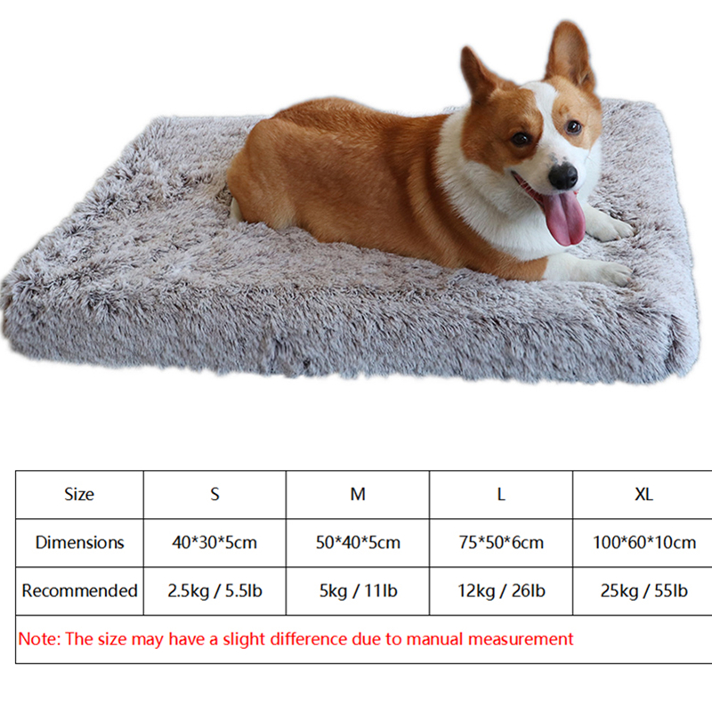 Large Dog Bed Mat Memory Foam with Removable Ultra Soft Plush Cover Orthopedic Dog Bed Pet Mats Cushion for Small Large Dogs