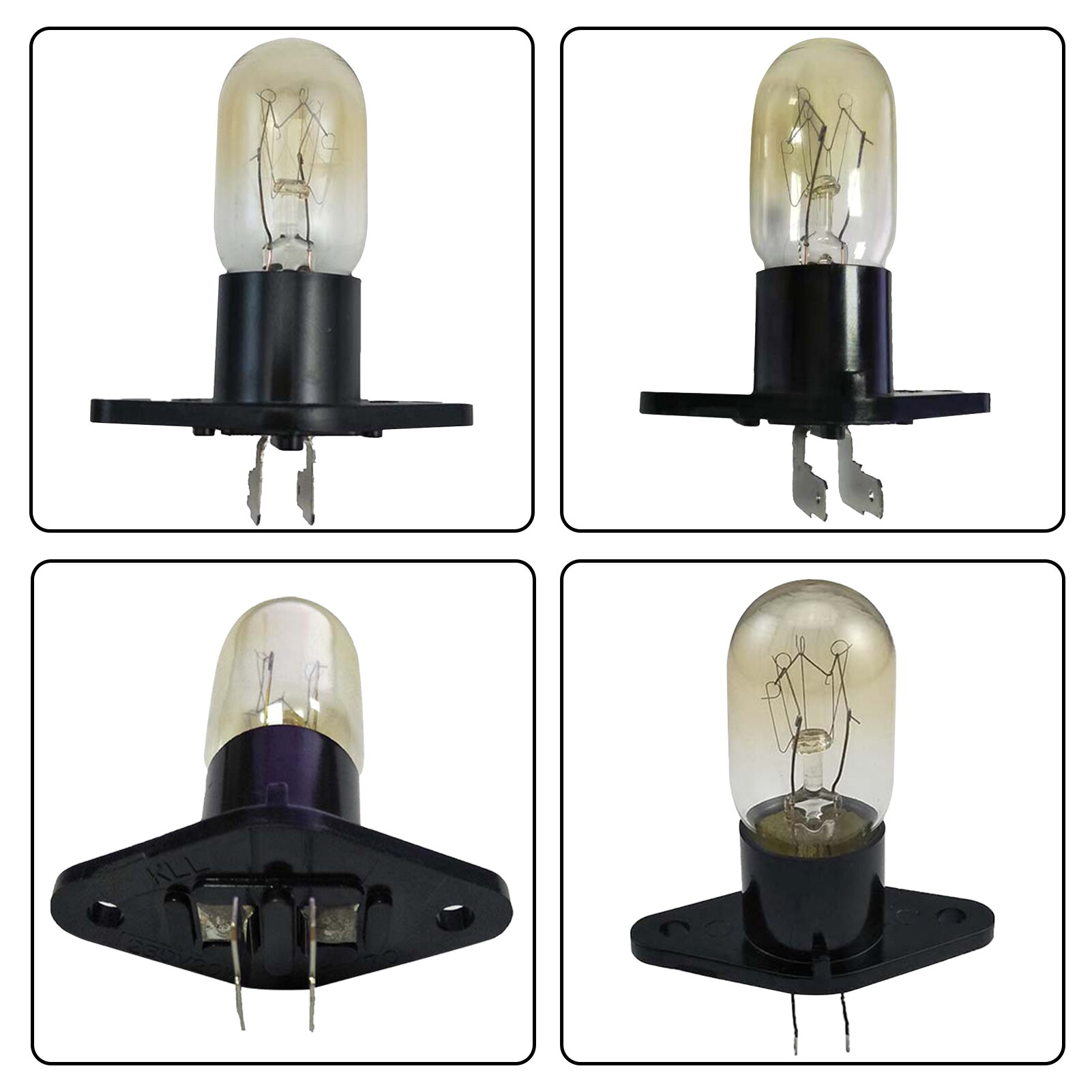 20W 220-240V Oven Light High Temperature Resistant Microwave Lamp Oven Light Refrigerator Lighting Bulb Base with Holder