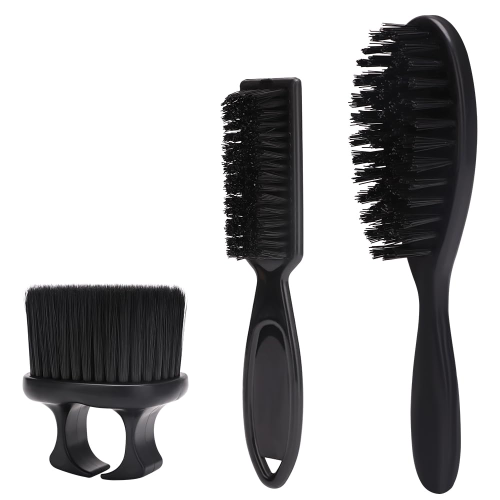 Heren Gezicht Stofdoek Baard Borstels Set Kapper Haar Knippen Schoonmaken Nek Stofdoek Haarborstel Salon Kappers Styling Tools Benodigdheden: green