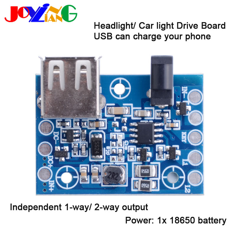 JYL-5001 Head Lamp LED Drive Board 18650 Circuit Board USB To Mobile Phone Charging T6/ U2/ Q5 Headlamp Accessories