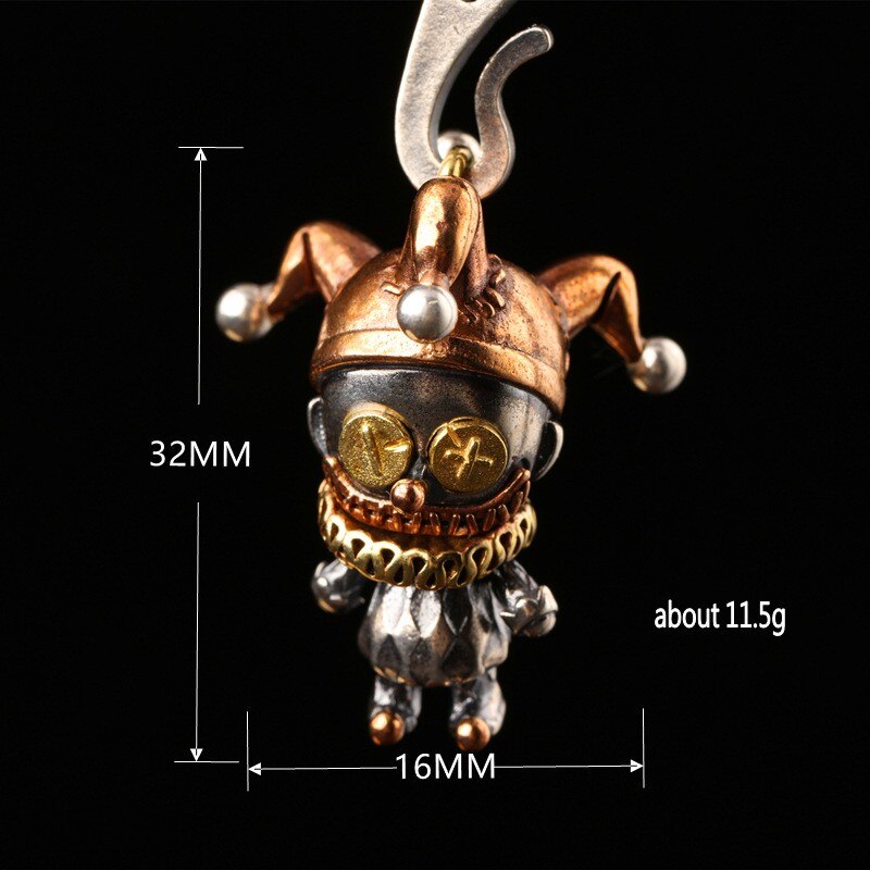 Bocai 100% s925 , lustiger clown-puppen-retro-frauenanhänger mit persönlichkeit