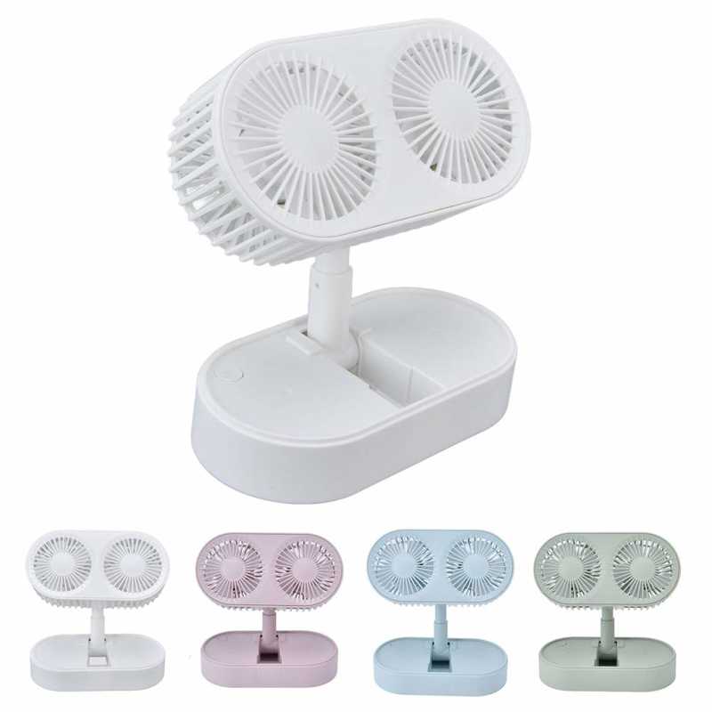 Desktop Fan Angle Adjustable Double Fan Dual Motor for Office for Living Room for Bedroom