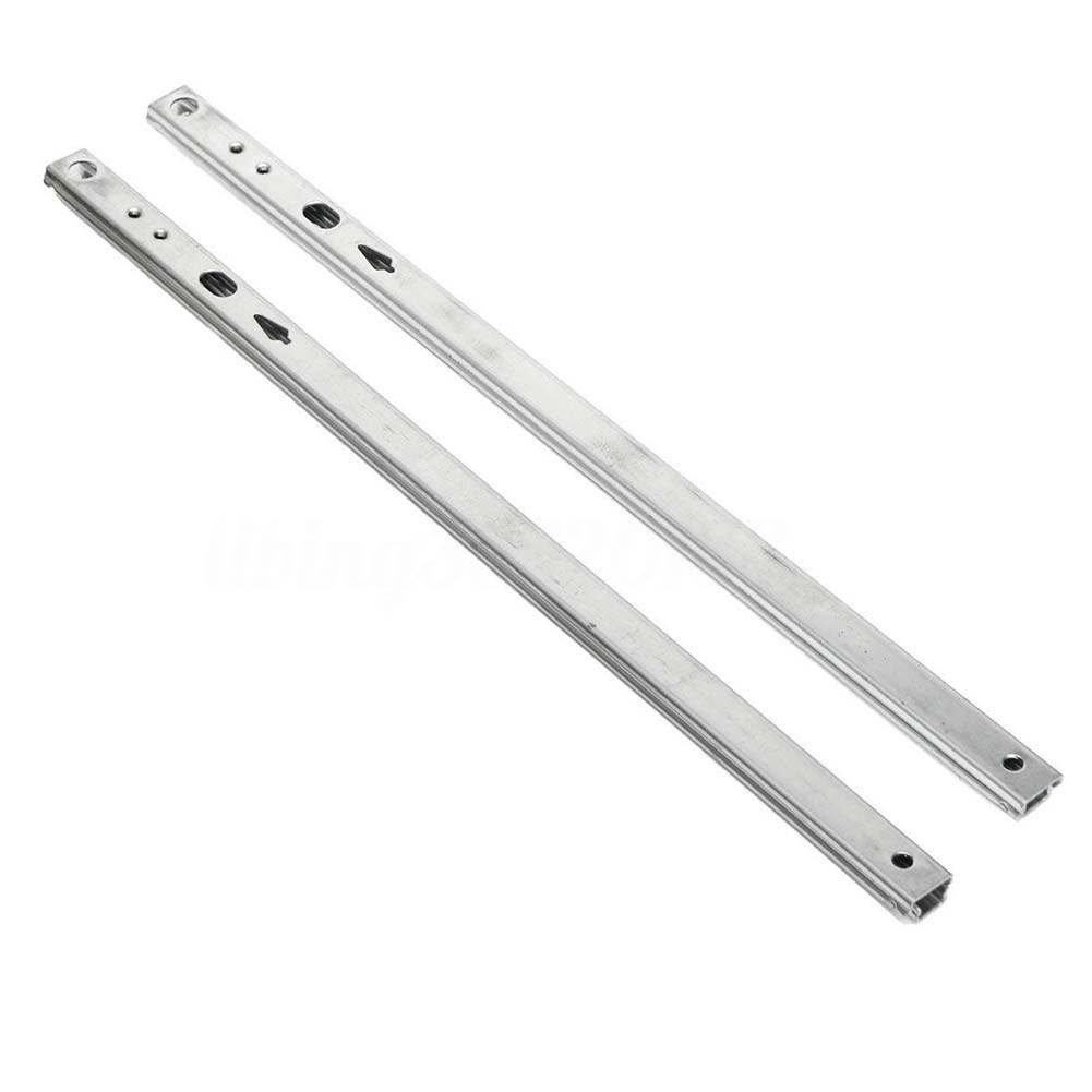 Micro Drawer slide Ball Guide Two Sections 17mm Wide Steel Fold Drawer Steel Ball Slide Rail Furniture Hardware Fittings: 342mm