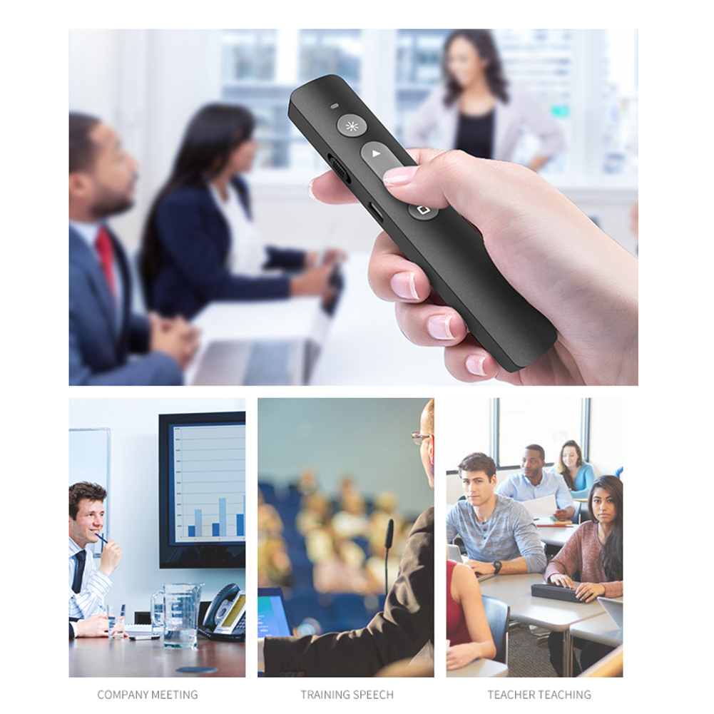 Presentation klicker trådlös presentatör pekare  n35 rf 2.4 ghz ppt slide advancer usb fjärrkontroll flip penna för powerpoint