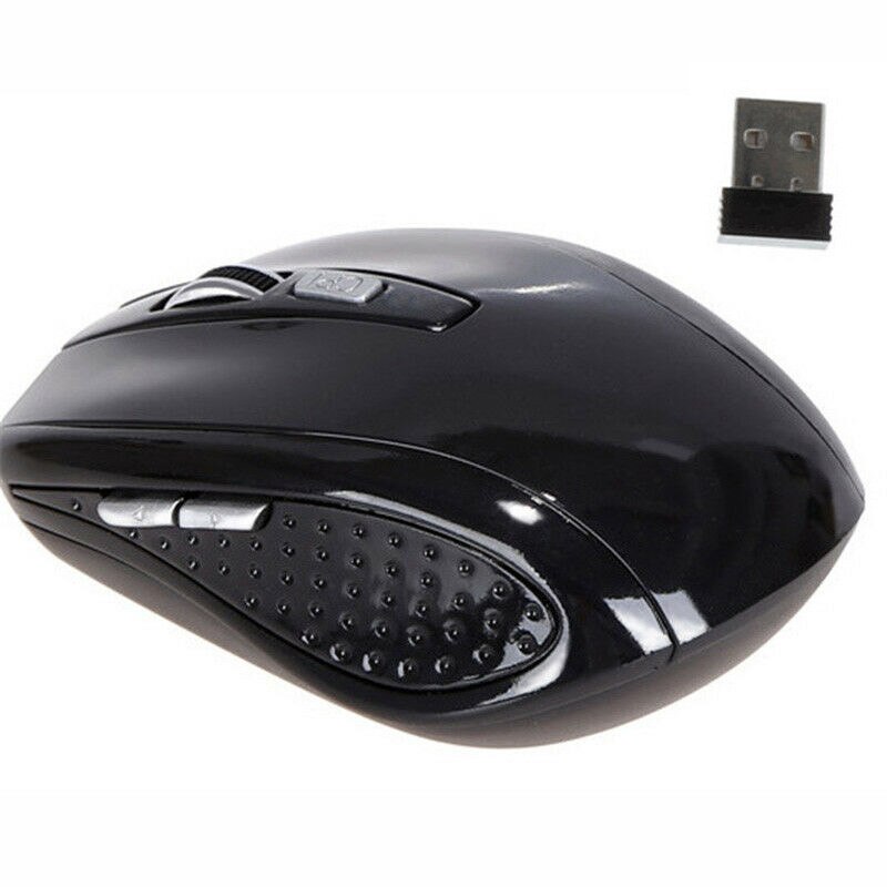 USB Wireless Mouse 1600DPI Adjustable Receiver Optical Computer Mouse 2.4GHz Ergonomic Mice For PC Laptop Mouse: Wireless A