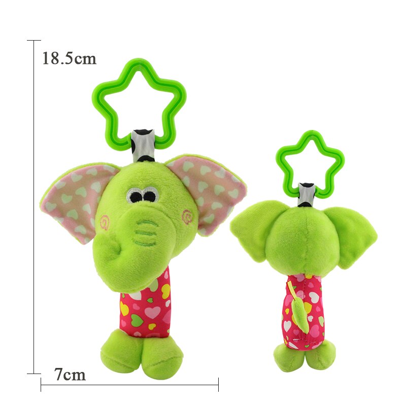 Babyspeelgoed dieren pluche baby muziek rammelaars mobiel speelgoed bel voor peuters hangende kinderwagen bed pasgeboren speelgoed 0-12 maanden: Swj 001- olifant