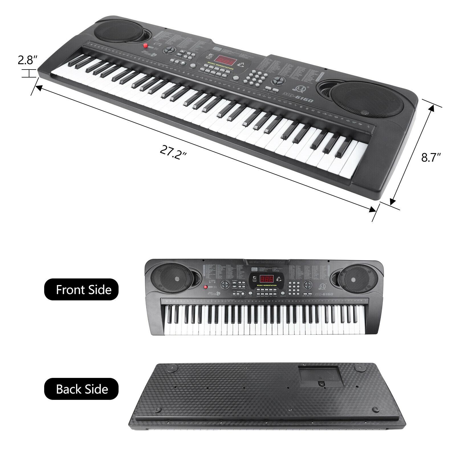 61 Key Electronic Piano Keyboard Organ Instrument Full-Size Keys US Plug