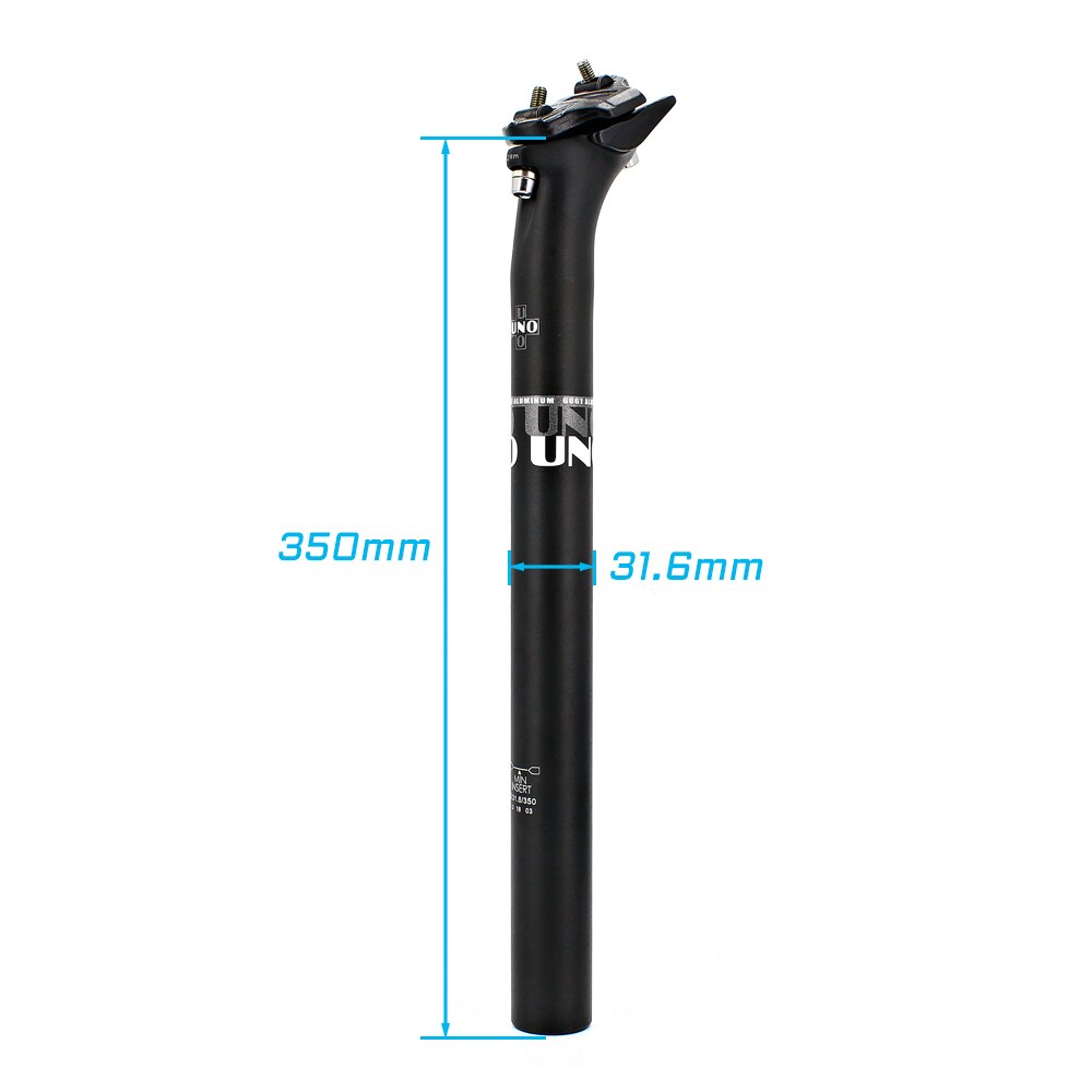 UNO Bike Sattelstütze 27.2/30.9/31.6*350mm Fahrrad Sattelstütze einteiliges Geschmiedet mtb Bike sitz Rohr Ultraleicht Sitz Pol Zyklus Sattelstütze: 31.6x350mm seatpost