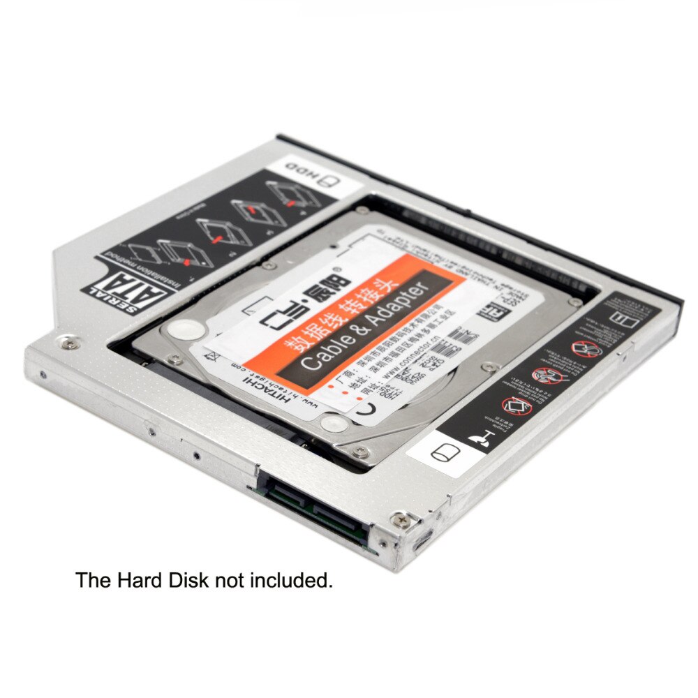 Xiwai SATA 22pin HDD HD Hard Disk Drive Caddy Case for 12.7mm Universal Laptop CD / DVD-ROM Optical Bay