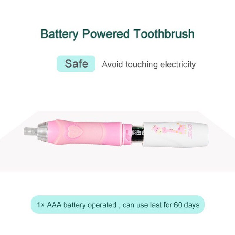 SEAGO kinder elektrische zahnbürste LED sonic kinder zahnbürste mit smart-timer weiche zahnbürste Rosa Grün neue für 3-12 ye