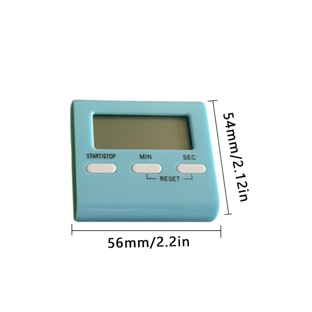 Kitchen Digital Timer Baking Cooking Countdown Timing Device LCD Display Loud Alarm Time: Blue