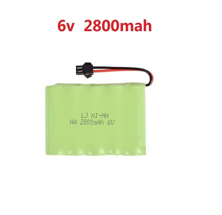 YUKALA 6V 2800mAh Ni-MH AA batterie avec chargeur pour camion RC/voiture RC/bateau RC/réservoir RC SM/JST/TAMIYA prise 6 v 2800 mah