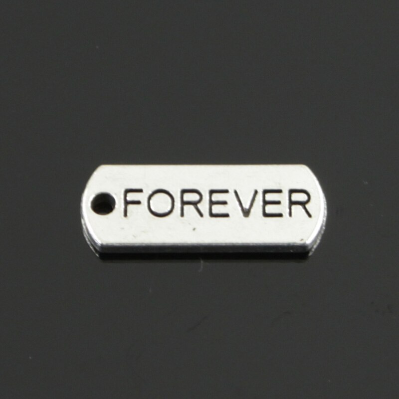 10 stücke Charms für immer glauben hoffen brave liebe gesegnet glauben traum fearless familie 21x8mm Tibetischen Silber DIY antike Anhänger: forever