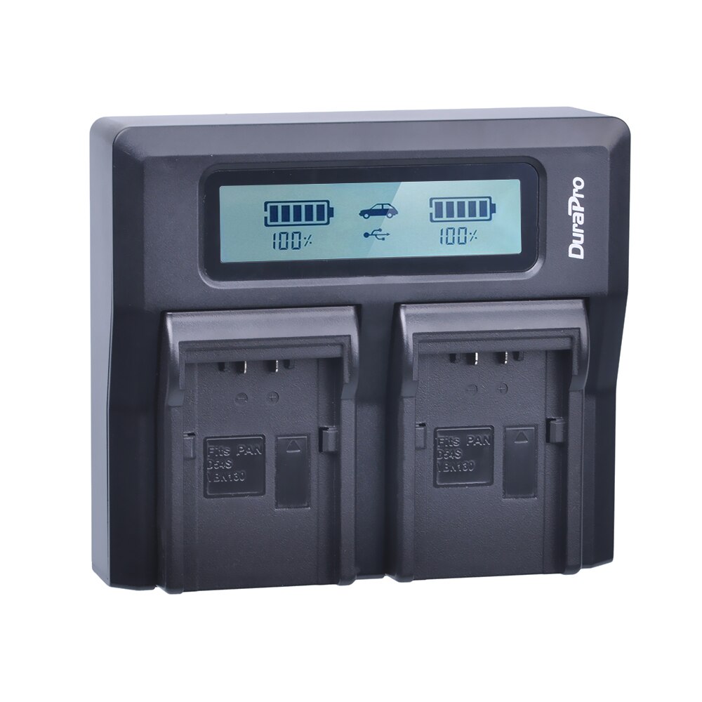 1PC LCD Dual Schnell Ladegerät Universal- für CGR-D54 CGA-D54S VW-VBN130 VBN260 VBN390 VW-VBD58 VBD78 AG-DVC30 DVX100A Batterie