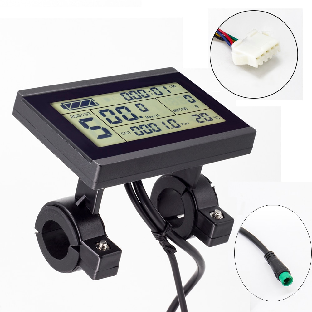 Kt lcd 3 display med sm eller vattentät kontakt 24v 36v 48v elcykel display för kt controller