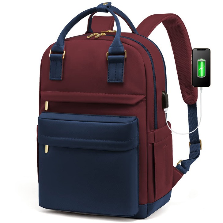Zaino per Laptop da 14 15 pollici con porta di ricarica USB, zaino da lavoro resistente allo strappo per i viaggi, zaino Casual per uomo donna