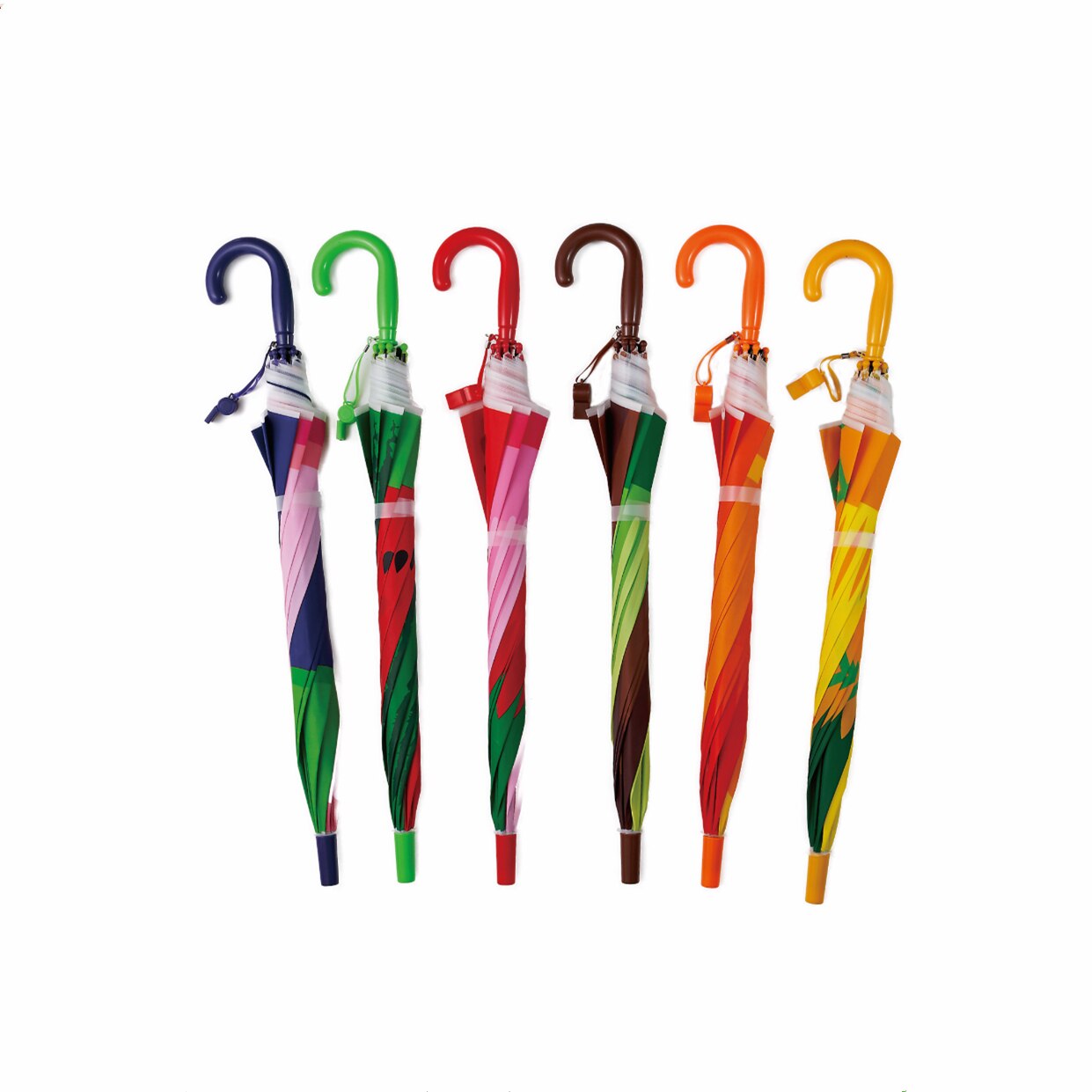 Automatic Straight Umbrella Children Cartoon Cute Fruit an Umbrella Lightweight Children Whistle