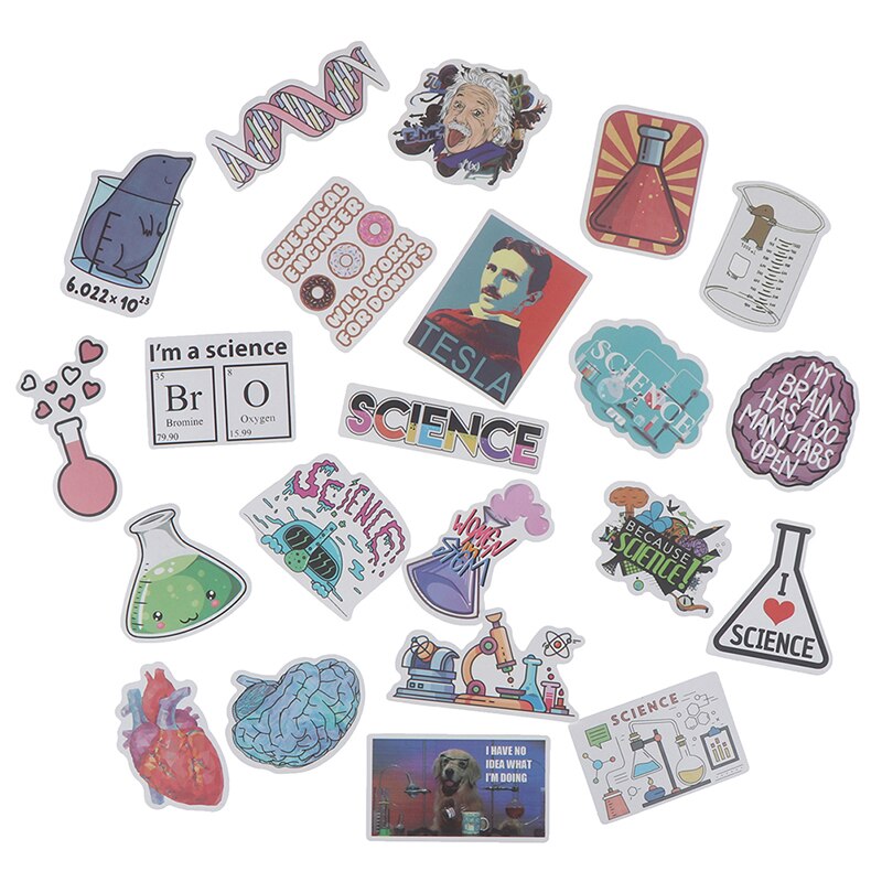 50Pcs Lab Computer Stickers Koelkast Koffer Decoratie Gemengde Decal