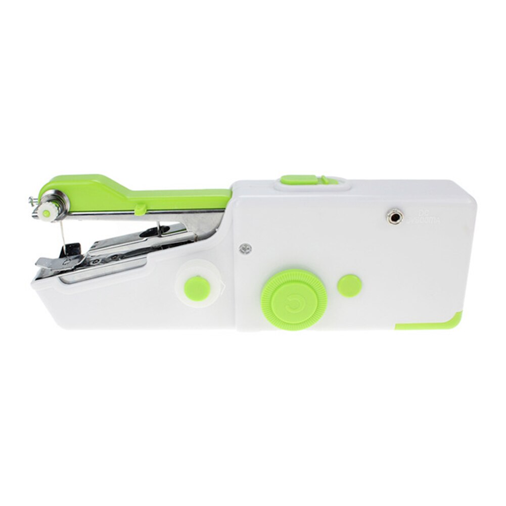 Portable Handheld sewing machines Stitch Sew needlework Cordless Clothes Fabrics Electric Sewing Machine Stitch Set: Green