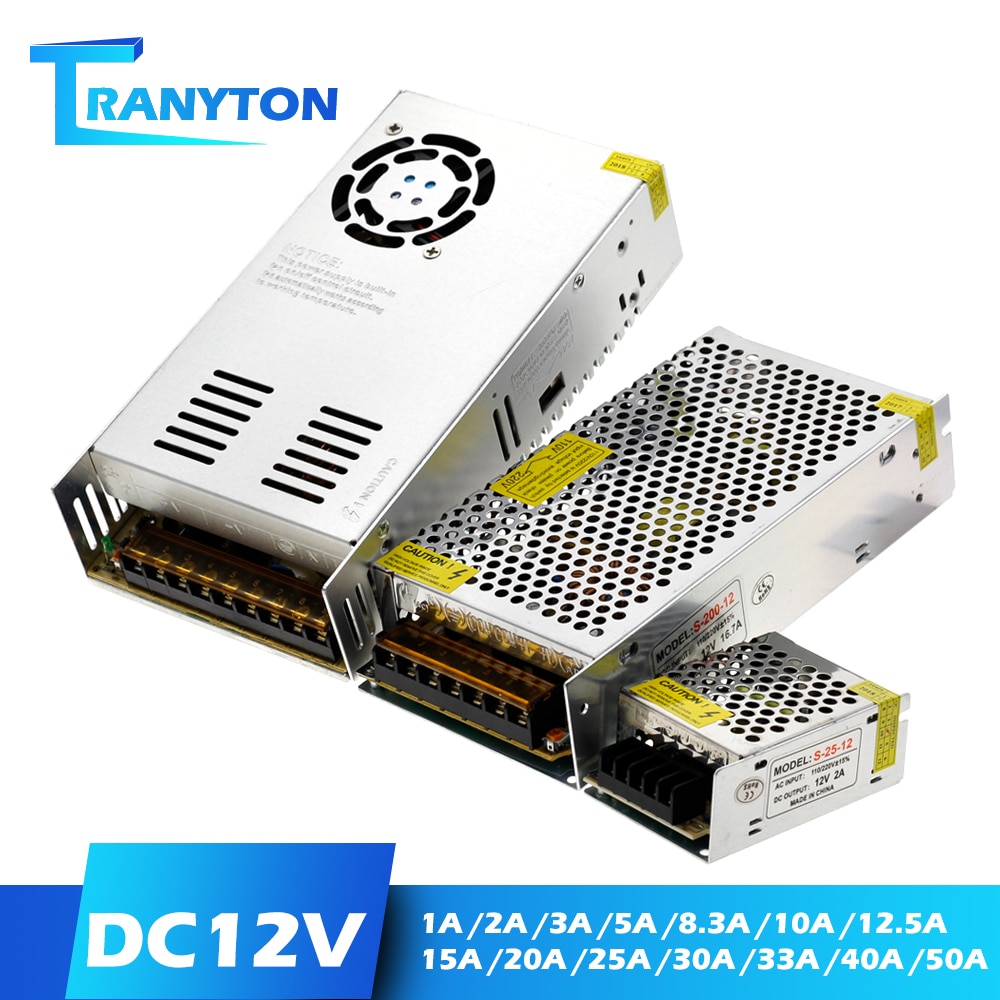 Verlichting Transformator AC110V-220V Naar Dc 12V Voeding Adapter 1A 2A 5A 10A 15A 20A 30A 50A Led Strip switch Driver