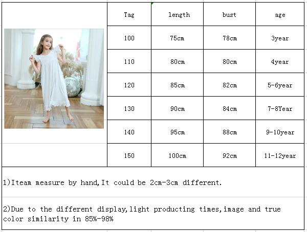 Meisje Pyjama Jurk Zomer Baby Meisjes Wit Nightgowns Jurken Meisje Fly Mouwen Lange Nachtkleding Jurk Kid Sleep Kleding