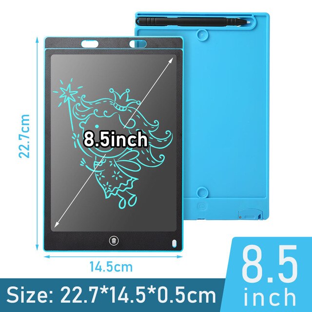 Electronic Drawing Board LCD Screen Writing Tablet Digital Graphic Drawing Electronic Handwriting Pad Board+Pen 8.5&#39;&#39; 12 inch: 8.5inch-blue