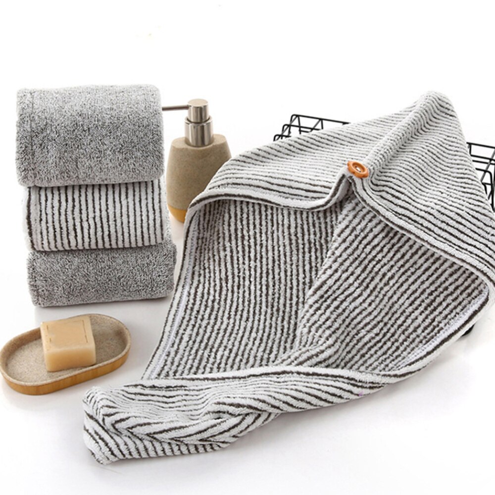 2Pcs Sneldrogende Handdoek Haar Cap Bamboe Houtskool Vezels Droog Haar Cap Absorberende Cap Haaraccessoires Voor Meisjes Dames