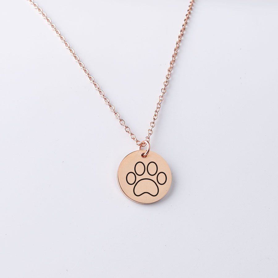 Zilver Kleur Leuke Dierlijke Voetafdrukken Hond Kat Voetafdrukken Poot Kettingen Vogel Hand Hangers Vrouwen Rvs Sieraden: Antique Bronze Plated