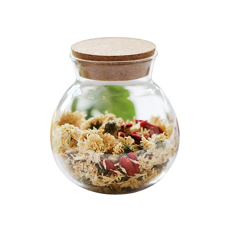Ronde glazen verzegelde blikken met deksel voedselflessen weckpotten snoepopslag theedoos keuken transparante opbergblik: Default Title