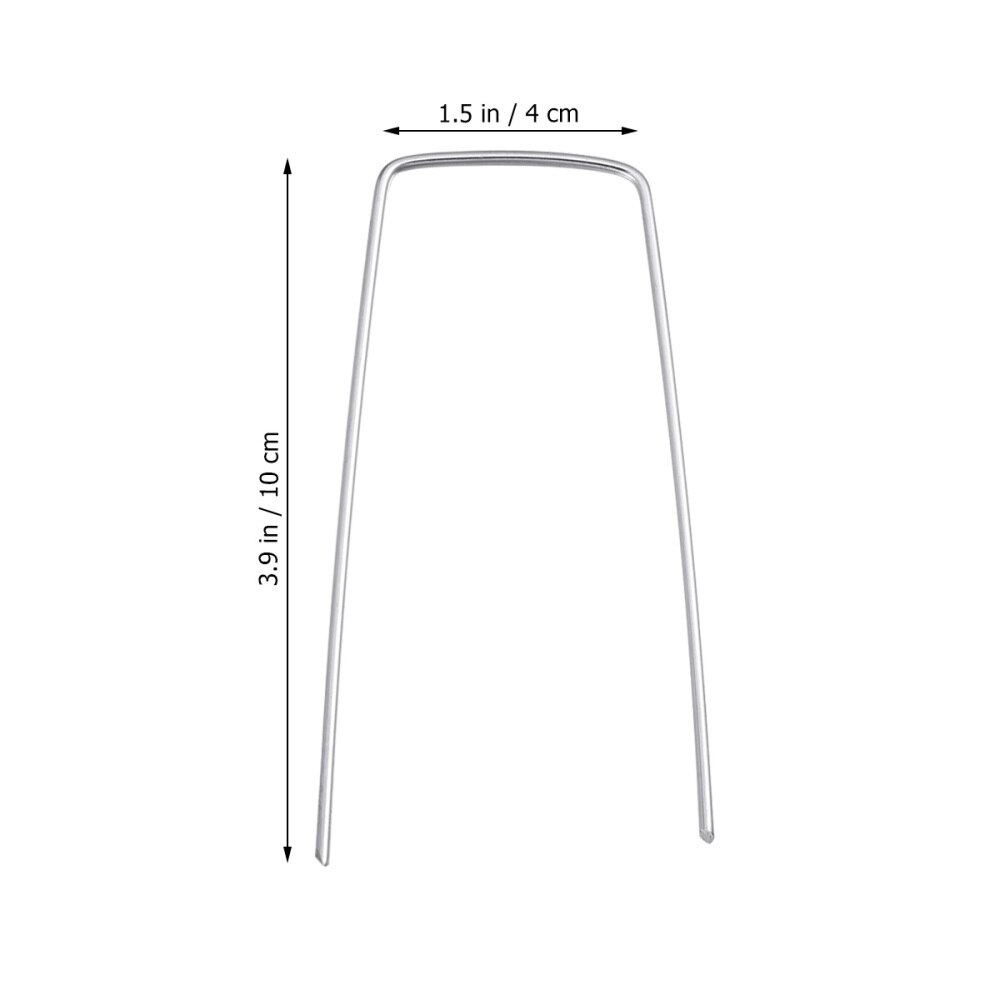 50PCS U Shape Galvanized Ground Nail Fixing Nail Lawn Nail Gardening Nail