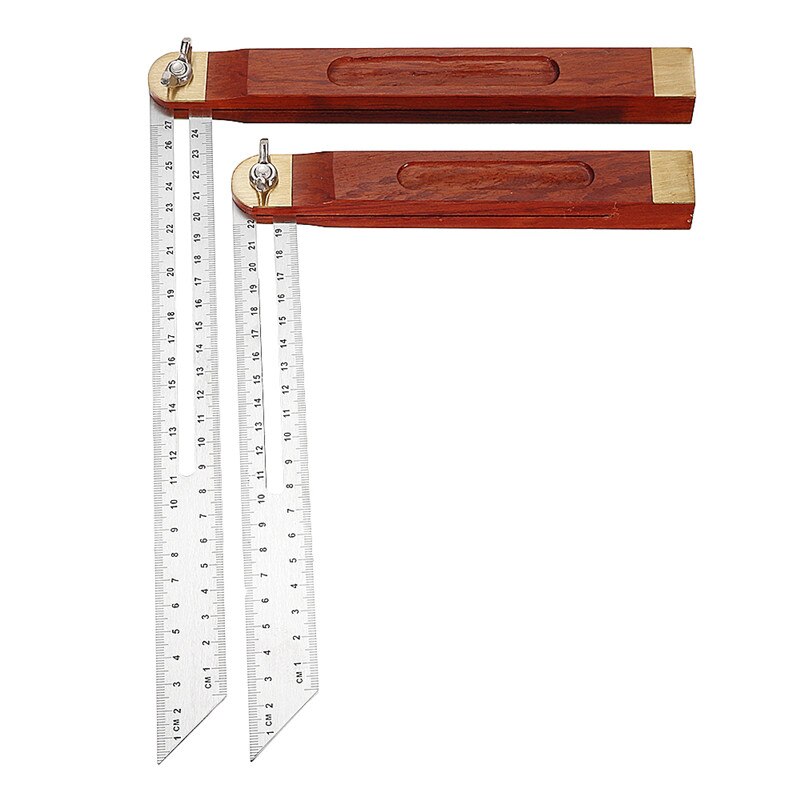 0-22/0-27cm règle d'angle de glissement T biseau bois dur poignée 360 degrés rotatif ingénieur règle en acier de haute précision pour le travail du bois
