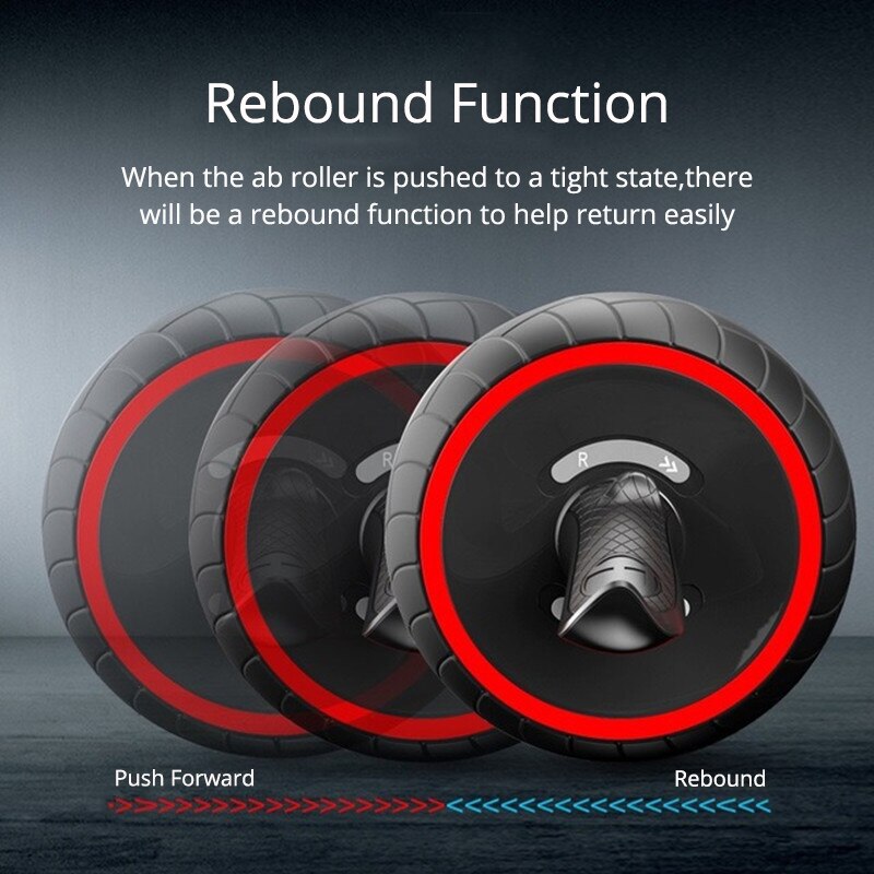 AB Wheel Abdominal Muscle Trainer Rebound Abs Exercise Roller Home Gym Workout Bodybuilding Equipment