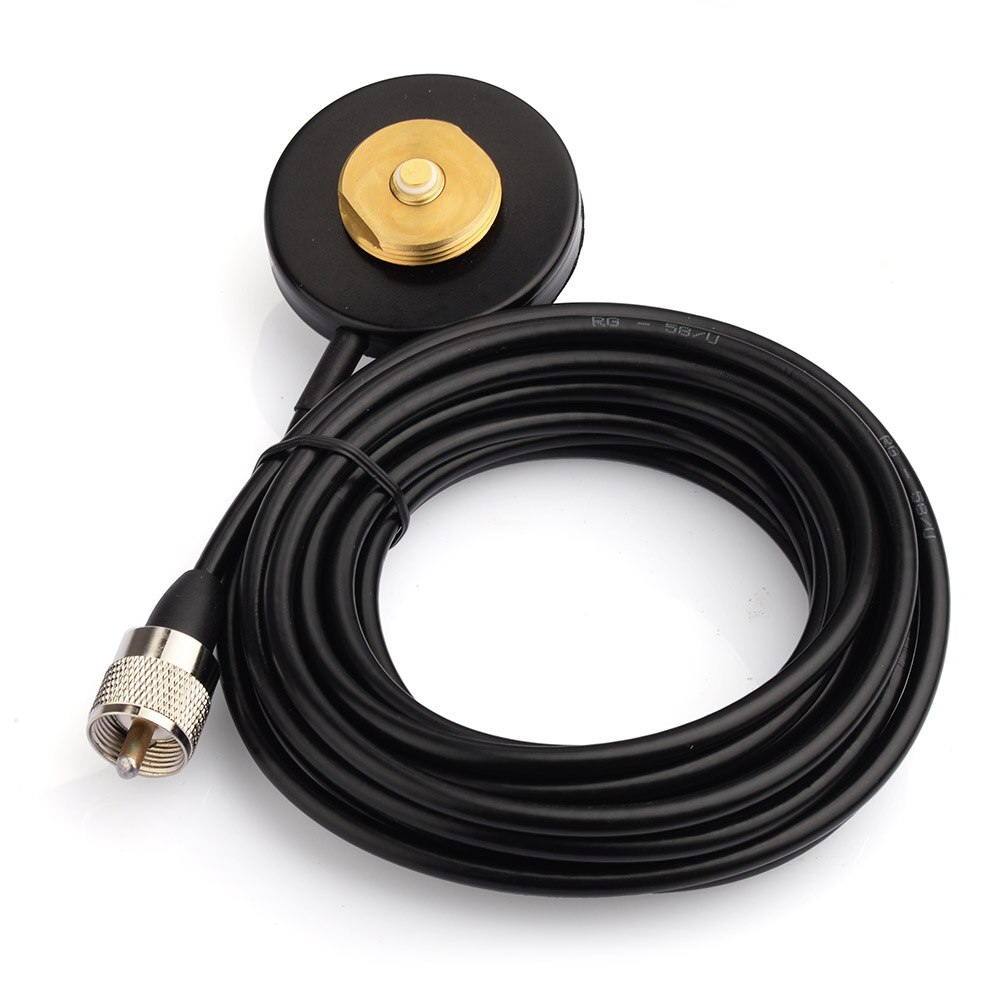 Superbat VHF/UHF Dual Band Intercom Vehicle Radio Antenna Magnet Mount NMO for Car Truck Amateur Radio Marine VHF Radio